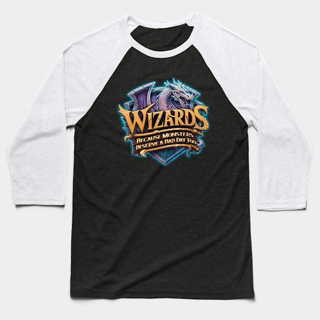 Wizards gamers Baseball T-Shirt by Arturo Vivó